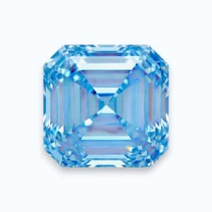 diamante talla asscher azul