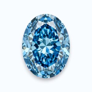 diamante azul talla oval