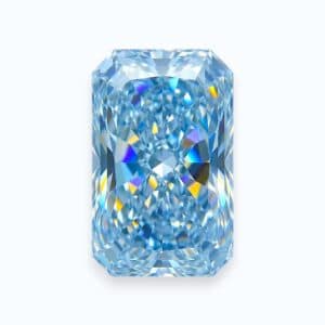 diamante azul de forma radiante