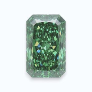 diamante verde de forma radiante