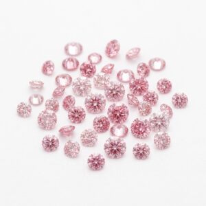 small round calibrated pink diamonds