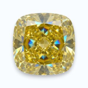 diamante amarillo en forma de cojín